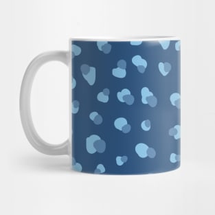 Abstract Classic Blue Dots Paint Art Mug